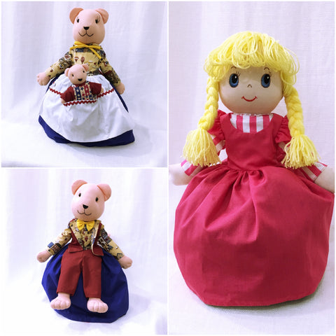 Goldilocks and the Three Bears Doll - Upside Down Toy Handmade in Thailand by the Fatima Centre | Shop Ethical Gifts for Children at ONLY JUST |