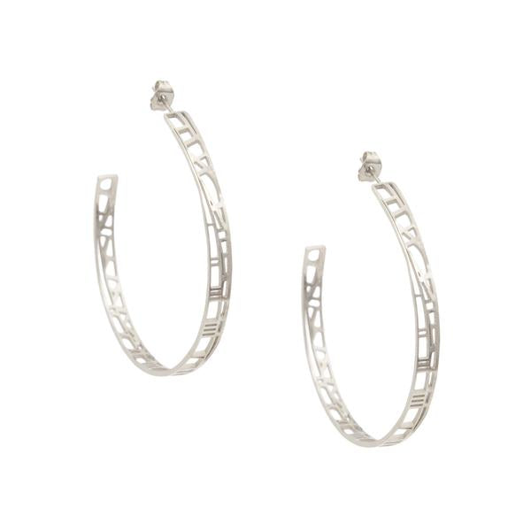silver hoop earrings made by Eden from the Restoring Justice Collection  - Shop Ethical Jewellery & Fair Trade Gifts Melbourne at ONLY JUST 