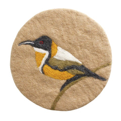 Felt Trivet - Spinebill & Grevillea - Nepal