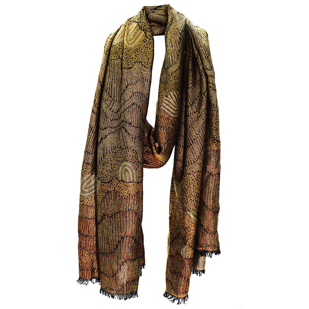 Better World Arts Modal Scarf - Damien and Yilpi Marks - India
