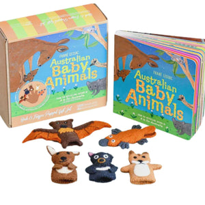 Book & Felt Finger Puppet Set - Australian Baby Animals - Nepal