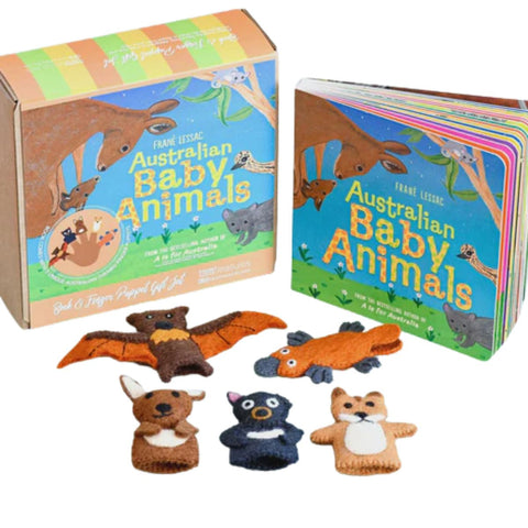 Book & Felt Finger Puppet Set - Australian Baby Animals - Nepal