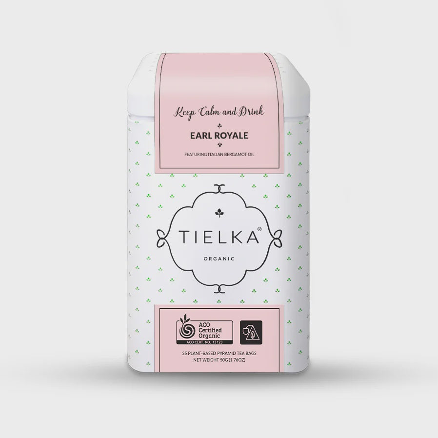 Tielka Breakfast Black Tea Pyramid Bags Tin - 25pc