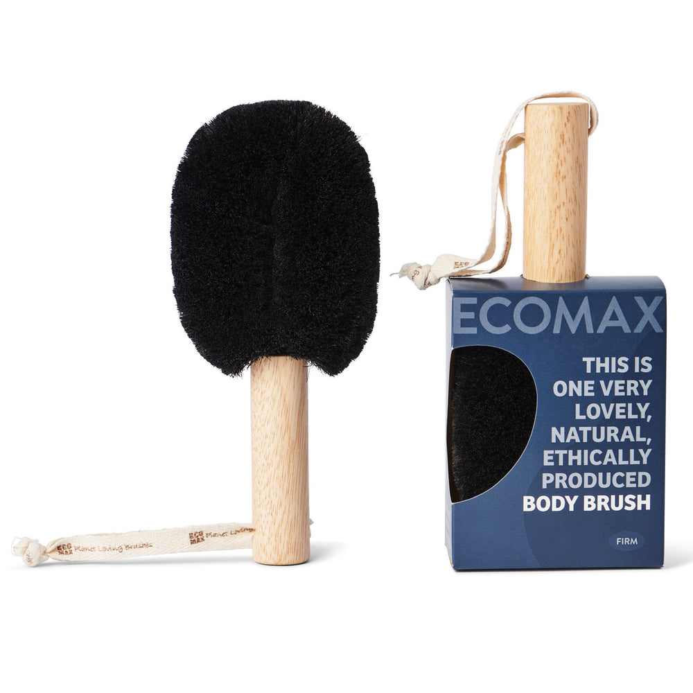 Firm Sisal Body Brush in Black - Sri Lanka