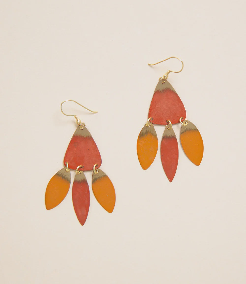Serene - Leaf Earrings - Desert- India