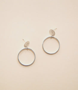 Deco - Hoop Stud Earrings - Silver - India