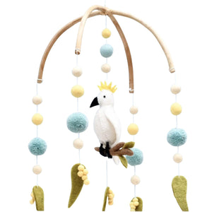 Felt Cockatoo Cot Mobile - Nepal