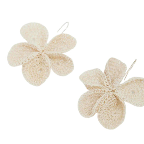Frangipani Earrings - Silver - Papua New Guinea