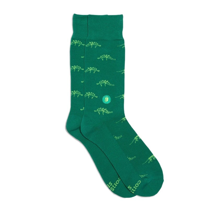 Socks That Give Books - Green Dinosaurs - India