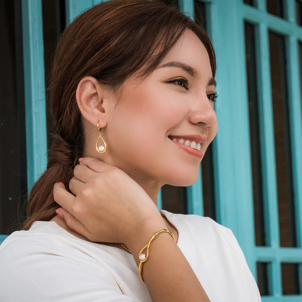 Milk & Honey Drop Earrings - Myanmar