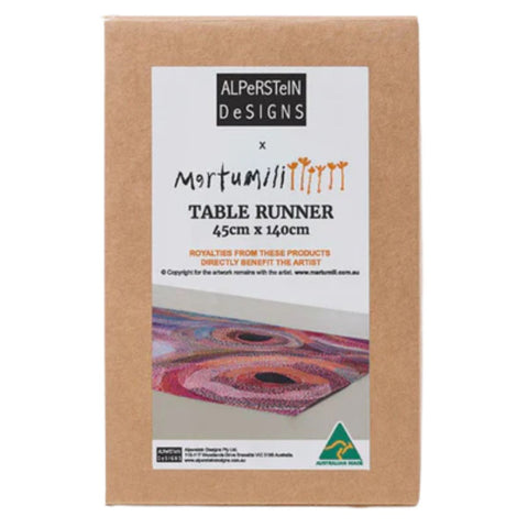 Table Runner designed by Martumili artist Marianne Burton made in Australia