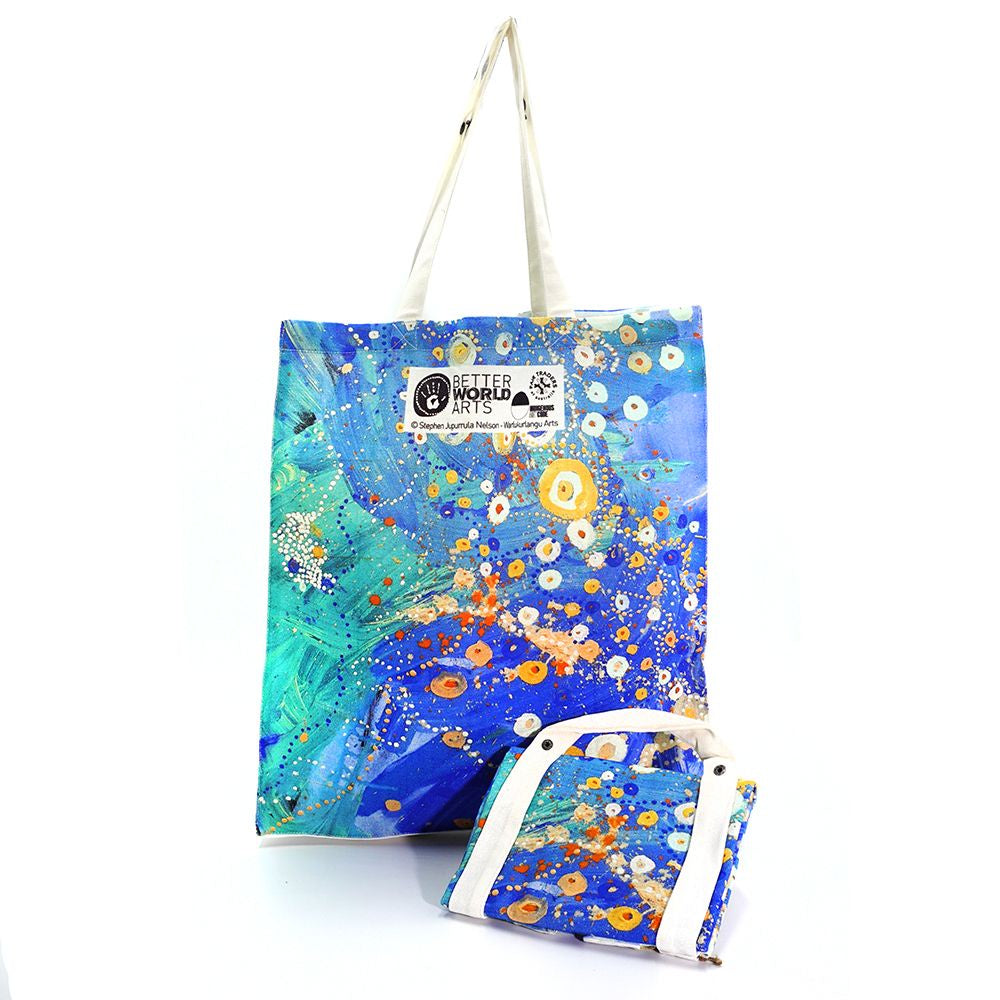 Better World Arts - Cotton Foldable Shopping Bag - Stephen Jupurrula Nelson  - India