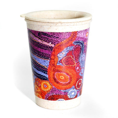 Bamboo Lidded Travel Mug - 227ml - Andrea Mimpitja Adamson - China