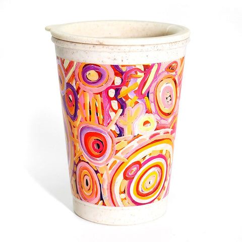 Bamboo Lidded Travel Mug - 227ml - Cedric Varcoe - Warm Design - China