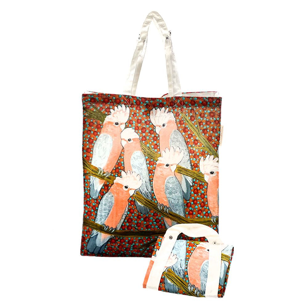 Better World Arts - Cotton Foldable Shopping Bag - Kathleen Buzzacott - Five Birds - India