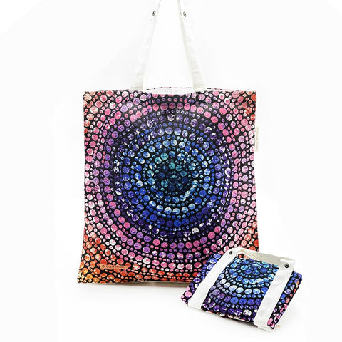 Better World Arts - Cotton Foldable Shopping Bag - Olivia Wilson - Design 1 - India
