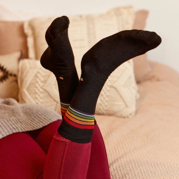 Socks That Save LGBTQ Lives - Classic Rainbow Stripes - India