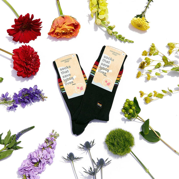 Socks That Save LGBTQ Lives - Classic Rainbow Stripes - India