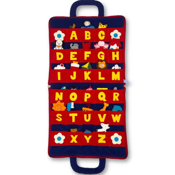 Handmade ABC Bag from Thailand with 26 soft alphabet toys for kids