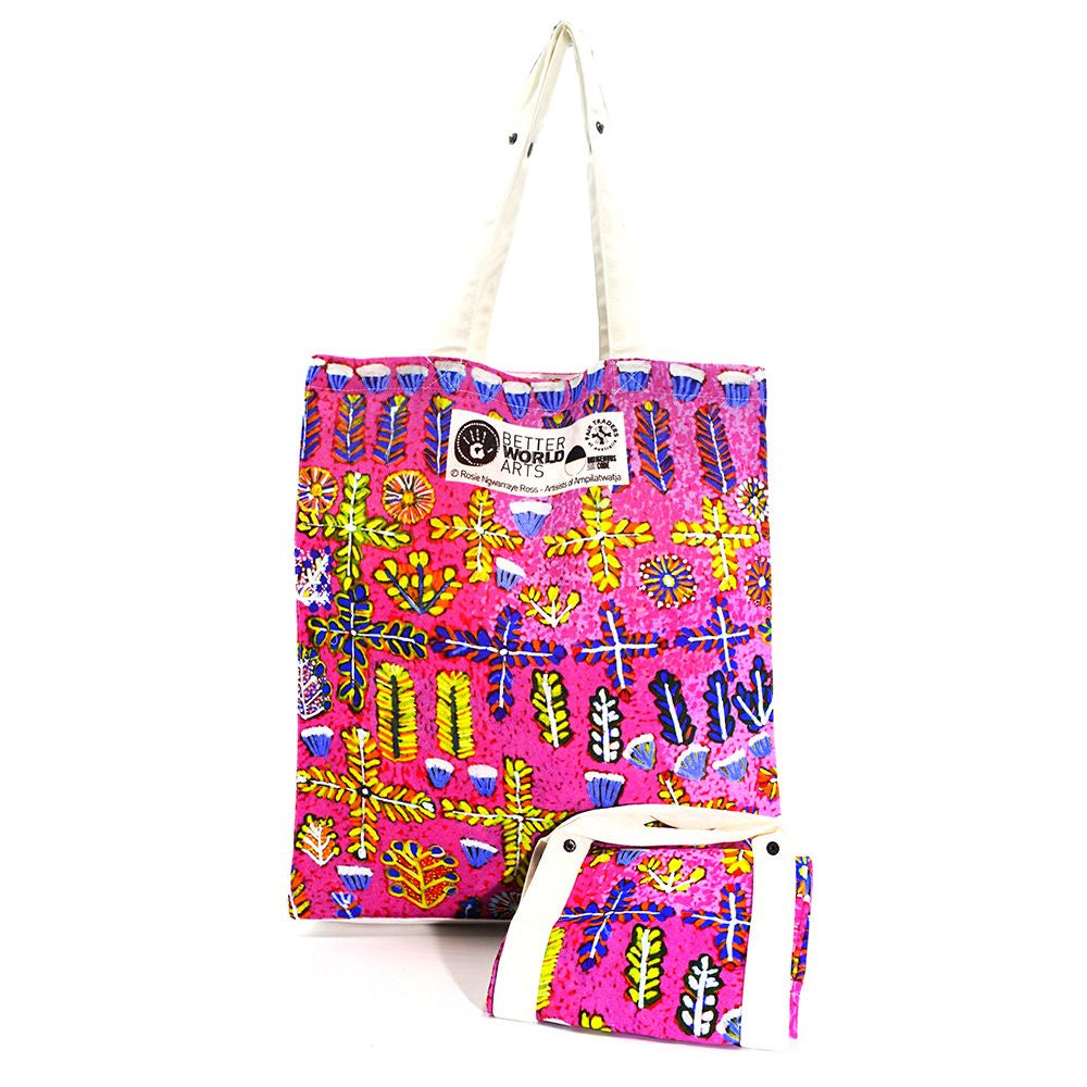 Better World Arts - Cotton Foldable Shopping Bag - Rosie Ross - India
