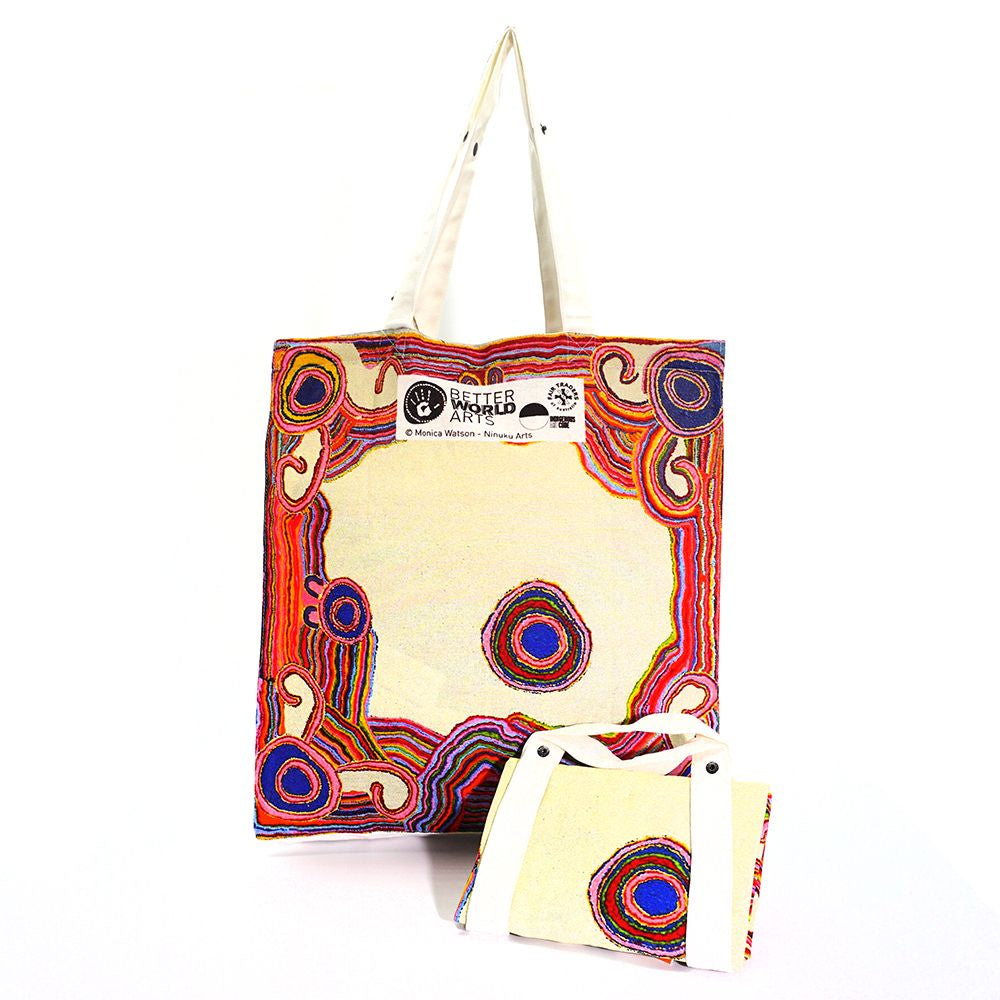 Better World Arts - Cotton Foldable Shopping Bag - Monica Watson - India