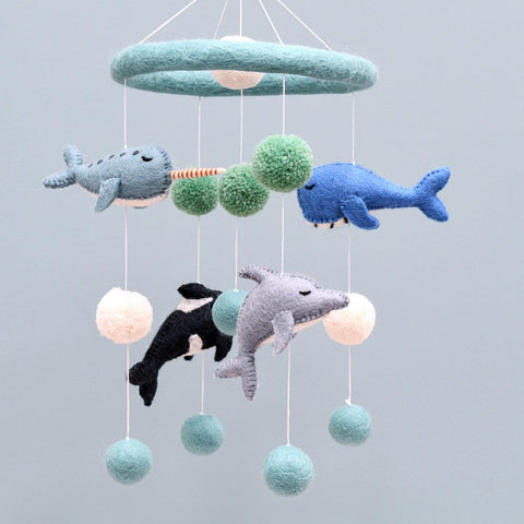 Tara Treasures - Cot Mobile - Ocean Mammals - Nepal