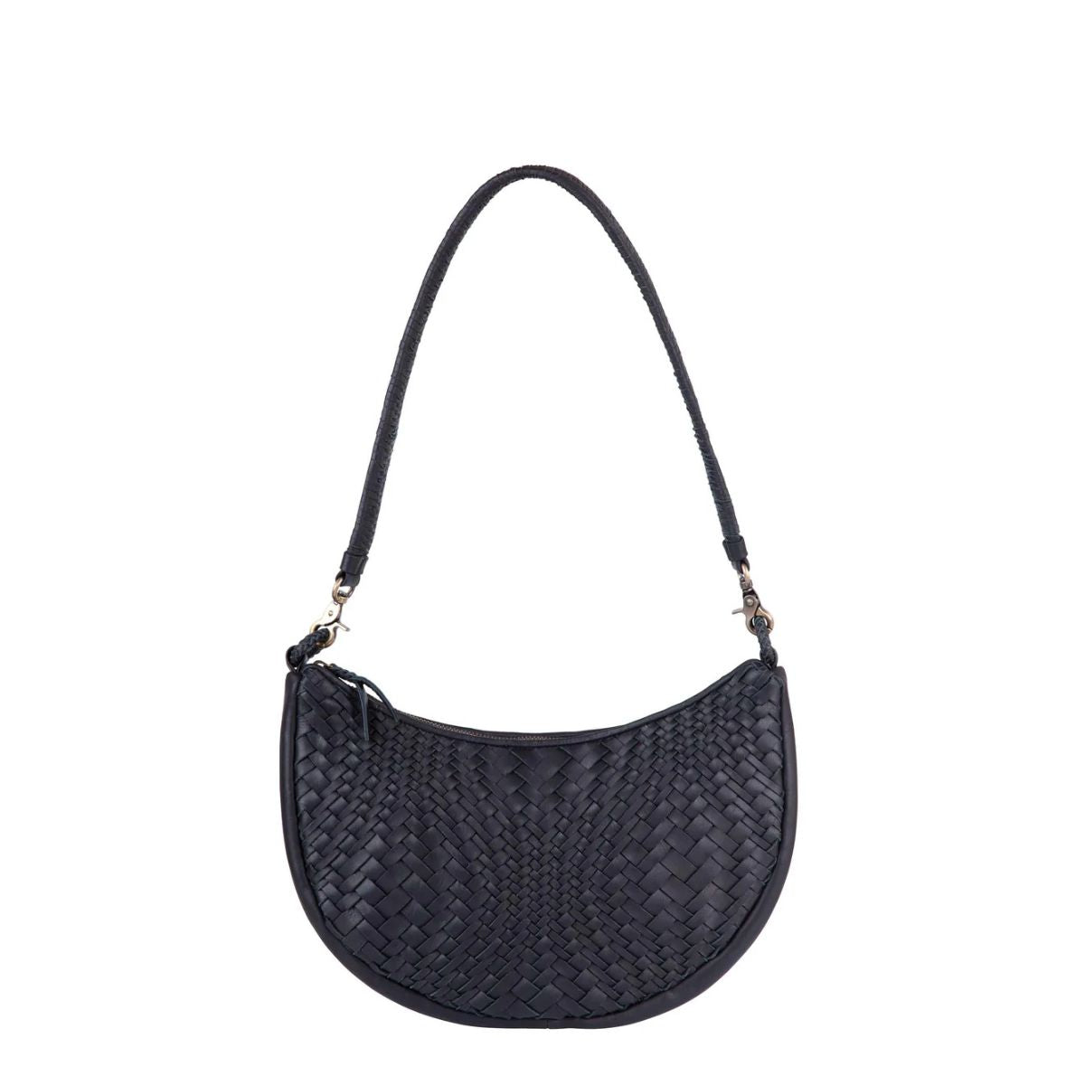 Sancha Woven Leather Shoulder Bag - Indonesia