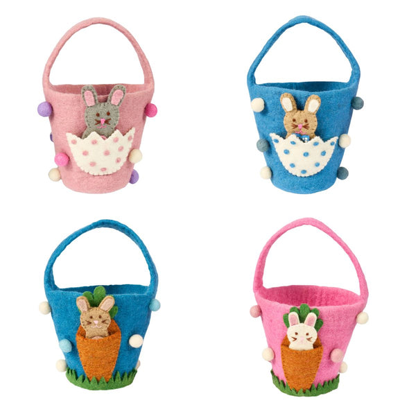 Felt Easter Basket With Pocket - Nepal