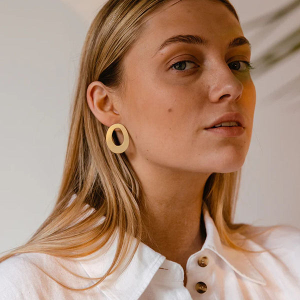 Oblong Form Earrings - India