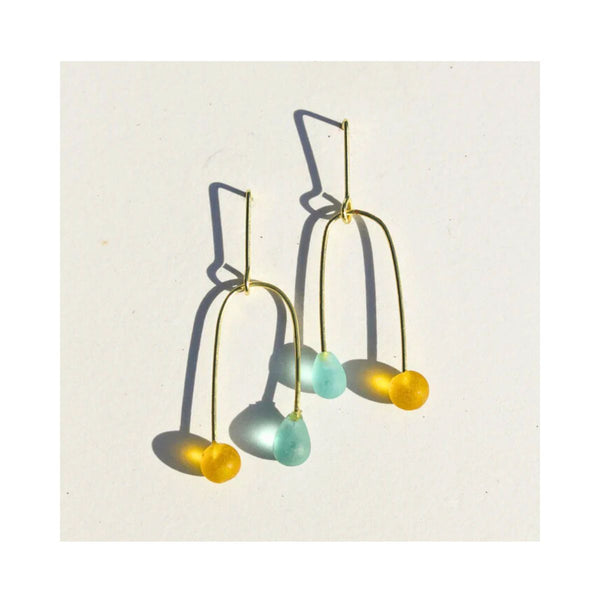 Sea Glass Mobile Earrings - India