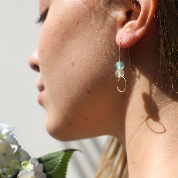 Sea Glass Stack Earrings - India