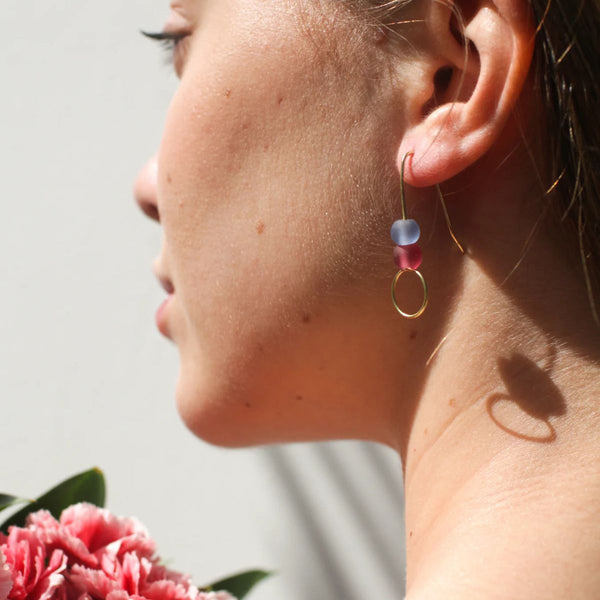 Sea Glass Stack Earrings - India