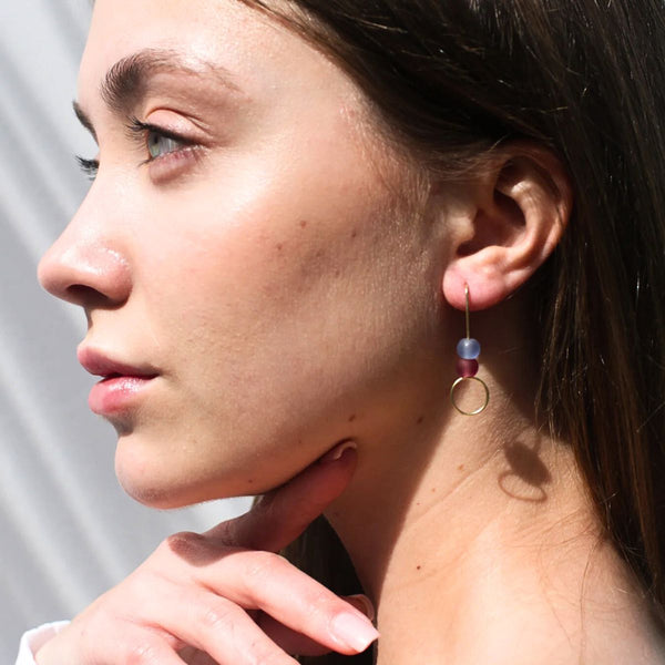 Sea Glass Stack Earrings - India