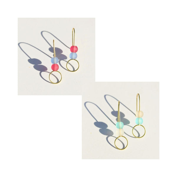 Sea Glass Stack Earrings - India