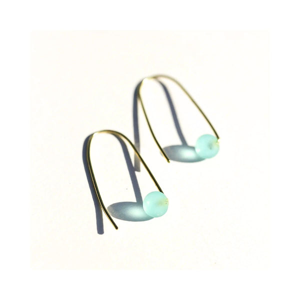 Sea Glass Threader Earrings - India