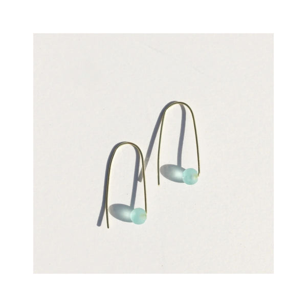 Sea Glass Threader Earrings - India