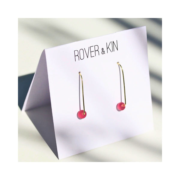 Sea Glass Threader Earrings - India