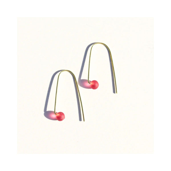 Sea Glass Threader Earrings - India