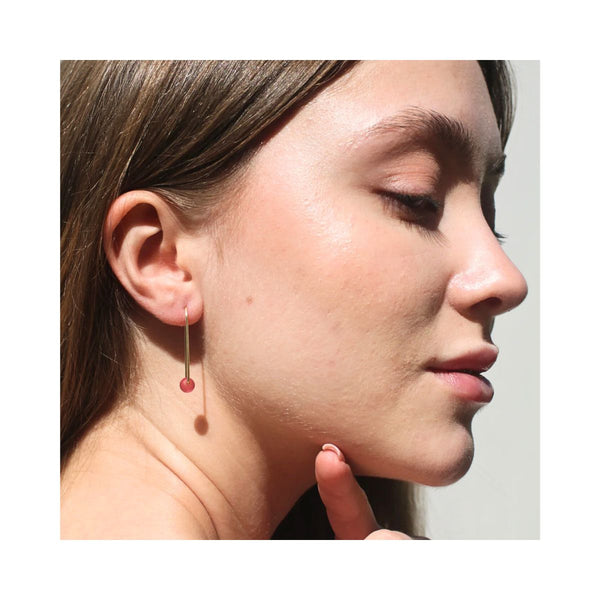 Sea Glass Threader Earrings - India