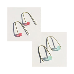 Sea Glass Threader Earrings - India