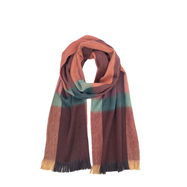 Alpaca Blend Plaid Scarf - Ecuador