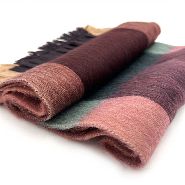 Alpaca Blend Plaid Scarf - Ecuador