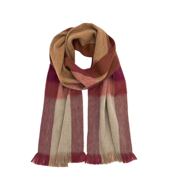 Alpaca Blend Plaid Scarf - Ecuador
