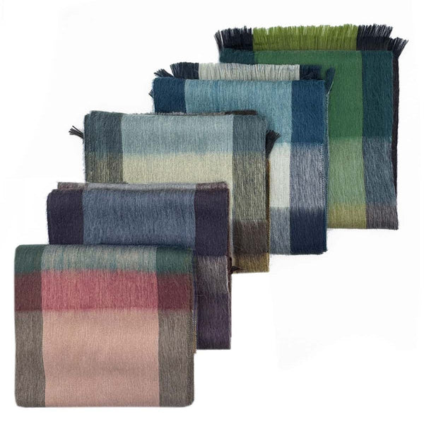 Alpaca Blend Plaid Scarf - Ecuador
