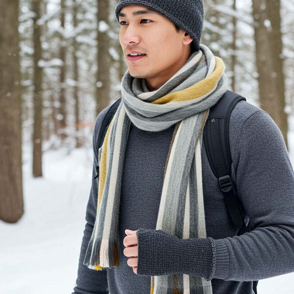 Alpaca Blend Striped Scarf - Ecuador