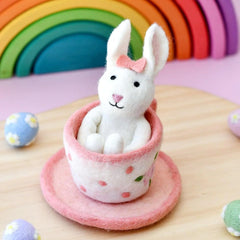 Felt Bunny Tea Party Toy Set - Nepal