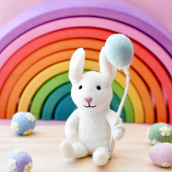 Felt Easter Bunny With Balloon - Nepal