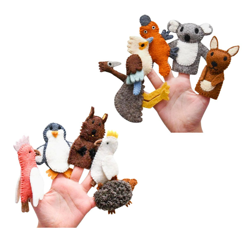 Felt Finger Puppet Set - Australian Native Animals - Nepal