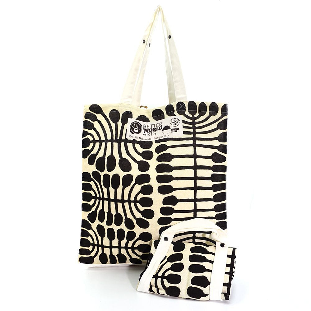 Better World Arts - Cotton Foldable Shopping Bag - Mitjili Napurrula - India