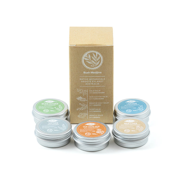 Bush Medijina mini body balm multi pack and gift box - Shop Fair trade, Ethically handmade, natural Australian skincare at ONLY JUST  
